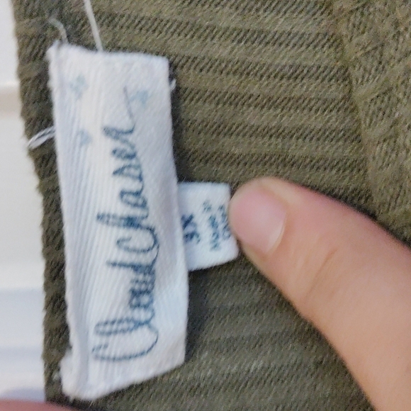 Cloud Chaser olive green top size 3X fringe detail at bottom long sleeve - Picture 5 of 6